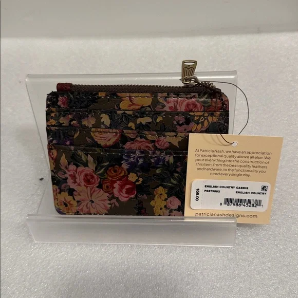 Patricia Nash English country Cassie floral card holder wallet NWT - Picture 2 of 5